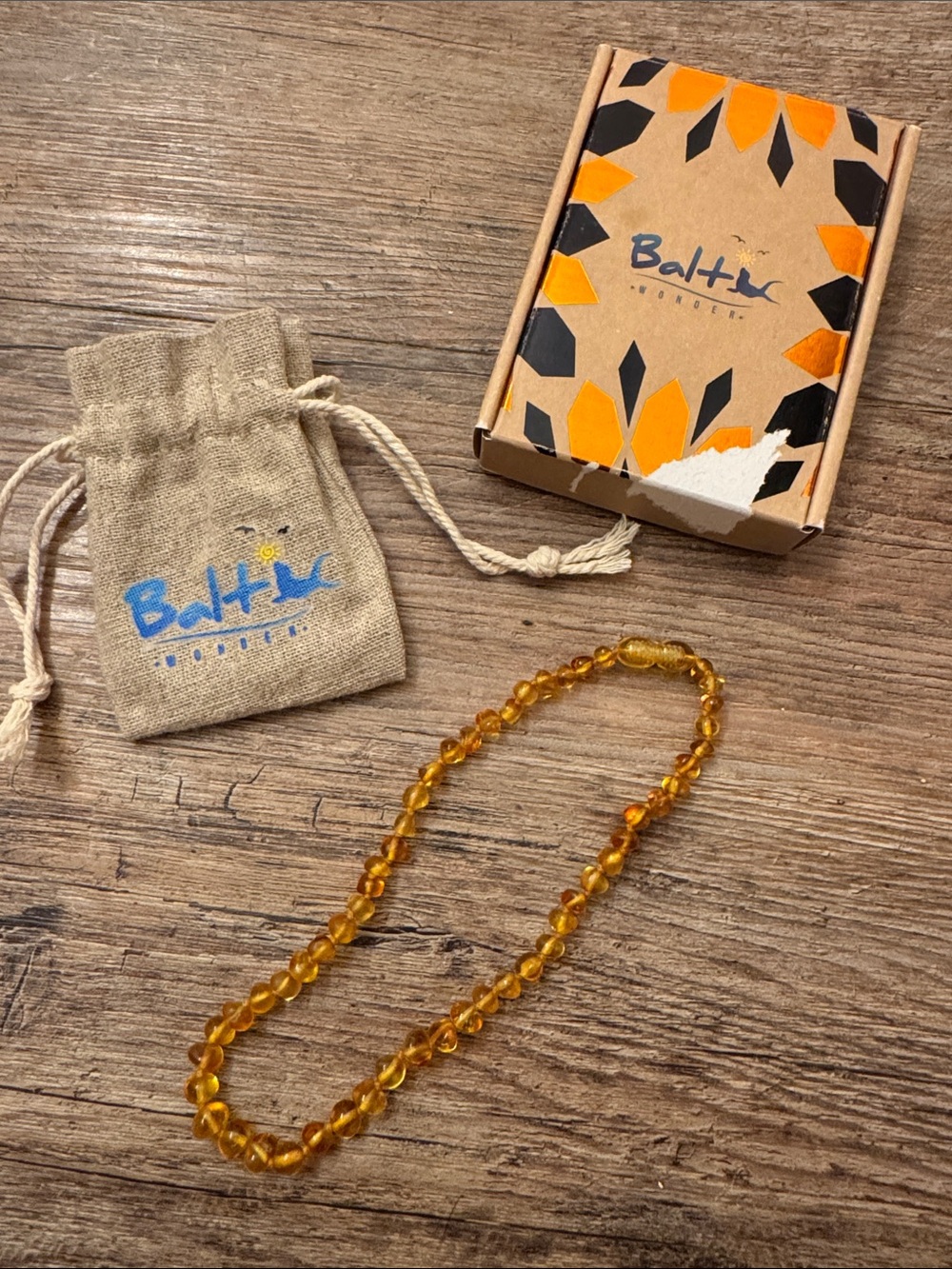 Amber Necklace in Honey Gold